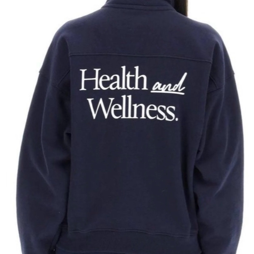 Sporty & Rich Dark Blue High-Collar Jacket - Picture 2 of 5